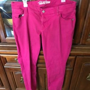 Skinny long pant pink jeans